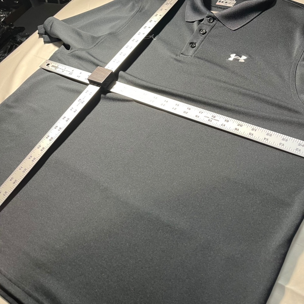 Under Armour Polo Shirt Loose Mens 2XL Black Athletic Sportswear Athleisure - Picture 7 of 9